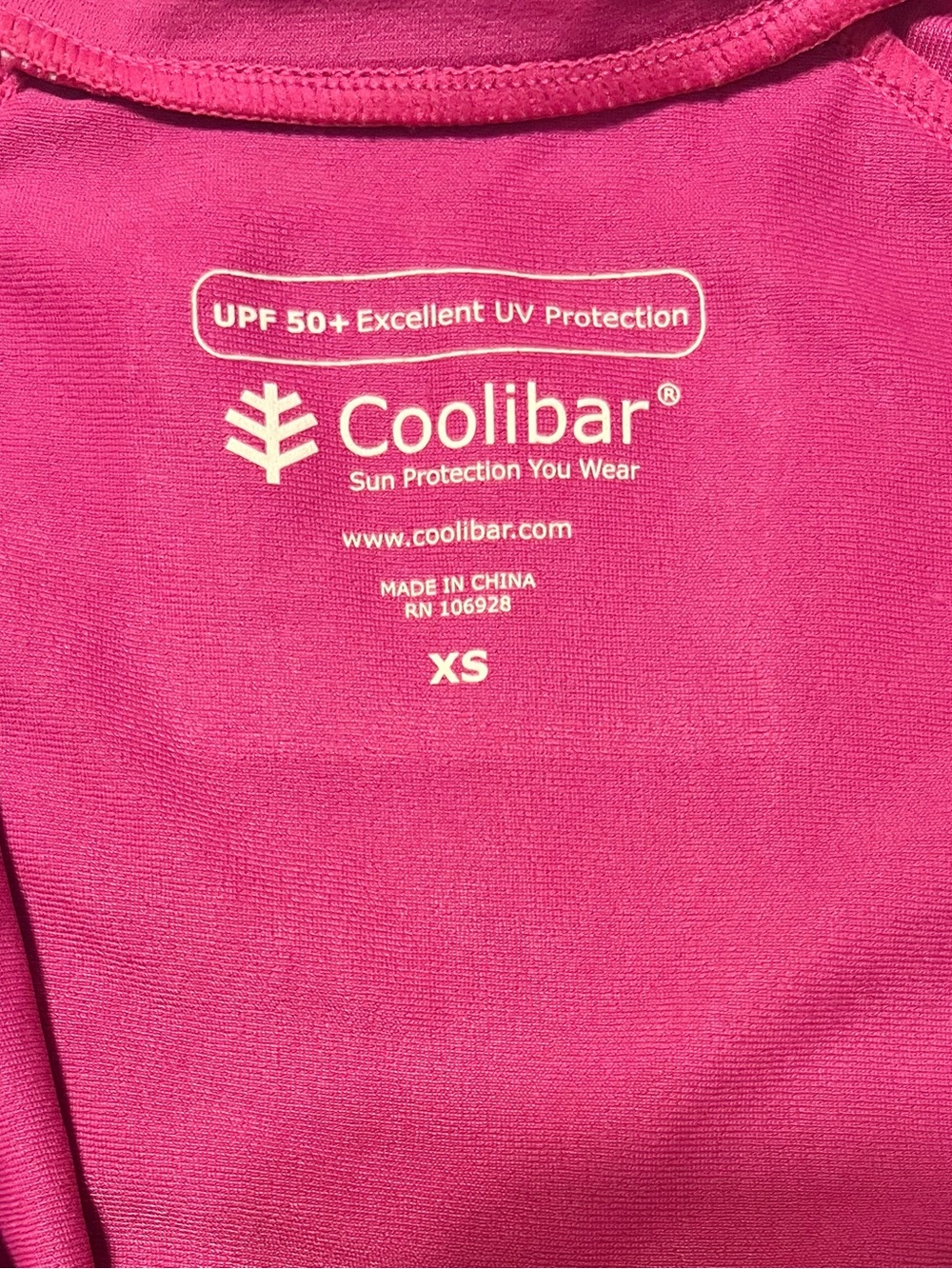Coolibar Bright Magenta Zip-Up Swim Shirt - Women’s XS - Picture 5 of 5